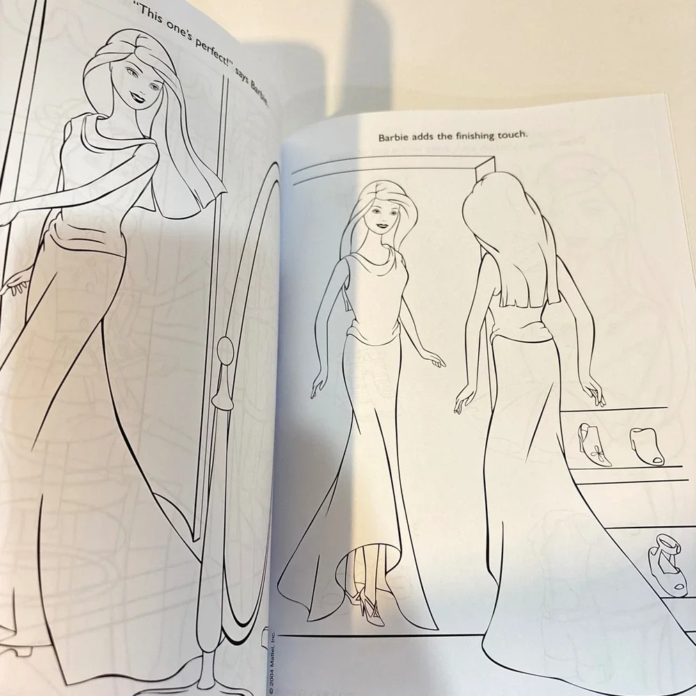 Barbie Glamour Girl Activity Coloring Book 2004 Golden Books Vintage Fashion